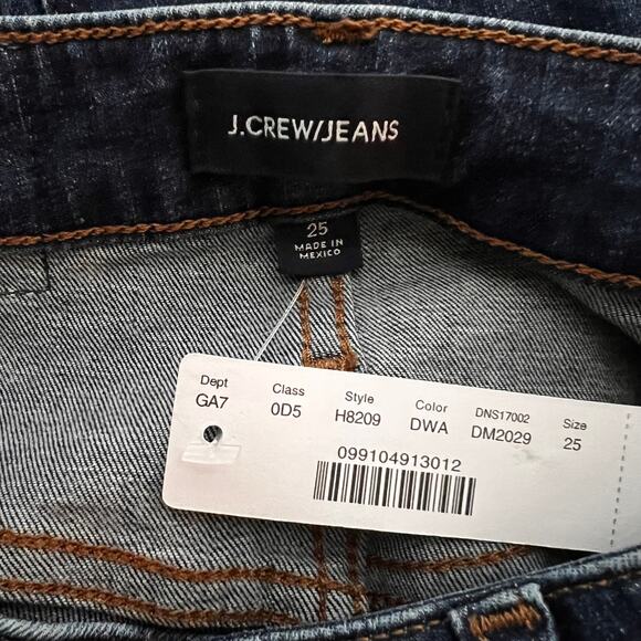J.Crew Blue Wash Curvy Toothpick Jeans, US25 - Picture 4 of 10